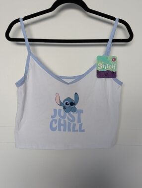 Disney Stitch 'Just Chill' Cropped Tank Top